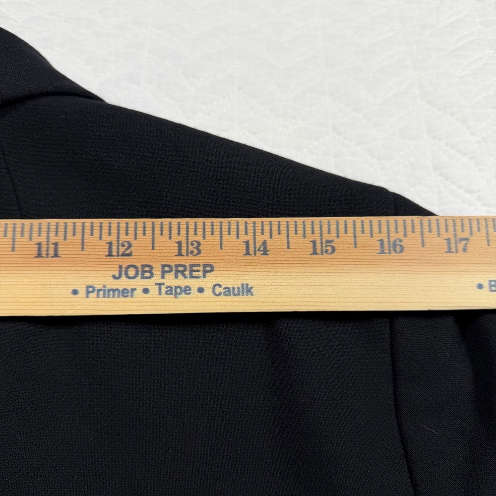J. Crew Black Blazer Women's Size 14 Shawl Collar Single Button Wool Blend - Picture 11 of 11